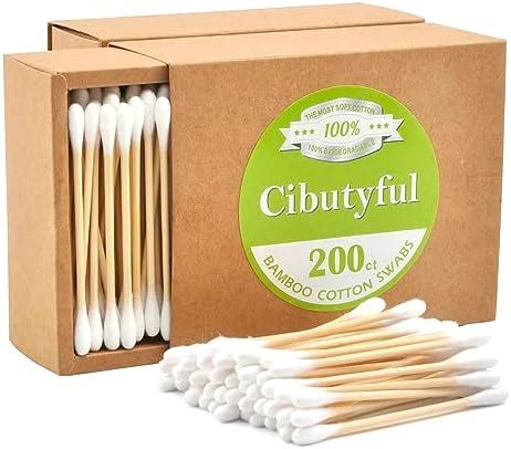 Amazon Ibambo 200 Pack 100 Bamboo Cotton Swabs Double Tipped