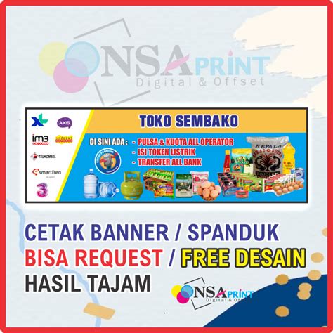 Jual Cetak Banner Spanduk Agen Brilink Online Shop Toko Sembako