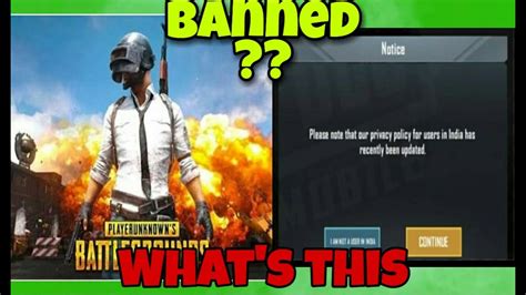 PUBG Notice For Indian Users PUBG Mobile Banned In India