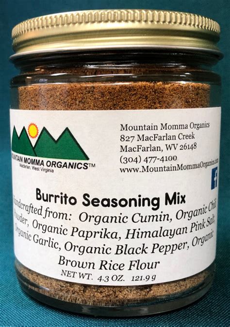 Burrito Seasoning Mix - Mountain Momma Organics