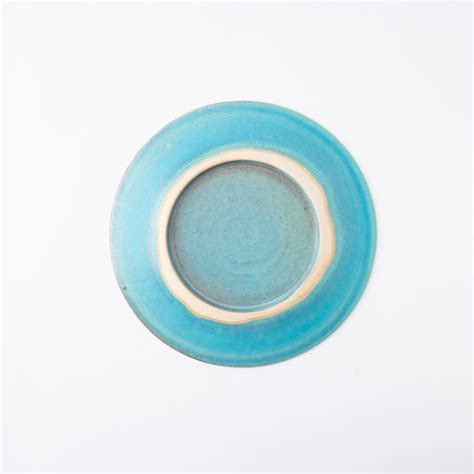 Hissan Pottery Hibino Malibu Turquoise Shigaraki Ware Round Plate 9 in ...