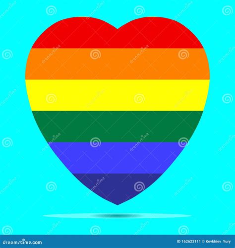 Lgbt Flag In Heart Shape Vector Stock Vector Illustration Of Shape