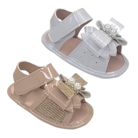 Kit Pares Sandalinha VZ Branco VZ Nude Bebê Infantil Menina Recém
