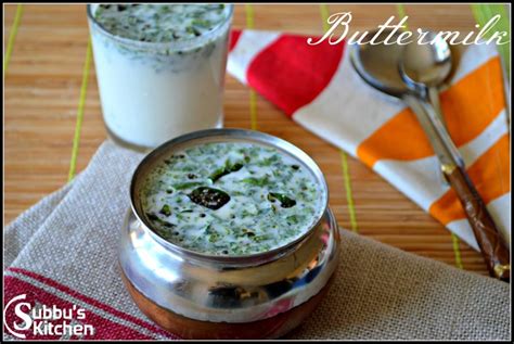 Spiced Buttermilk Recipe Neer Mor Recipe Subbus Kitchen