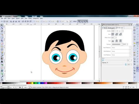 Inkscape Tutorial How To Make A Simple Cartoon Face In Inkscape