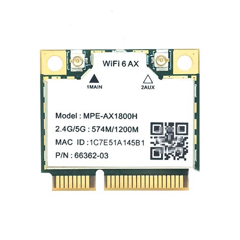 Jmt MPE-AX1800H WiFi6 ชิป MT7921 MINI PCI-E 2.4G/5G Dual Band โมดูล ...