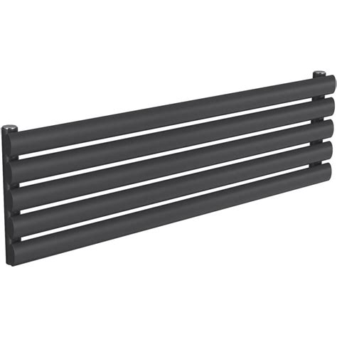 Reina Nevah Steel Anthracite Single Panel Horizontal Designer Radiator