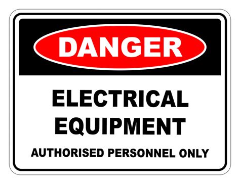 Electrical Equipment Authorised Personnel Only Danger Safety Sign