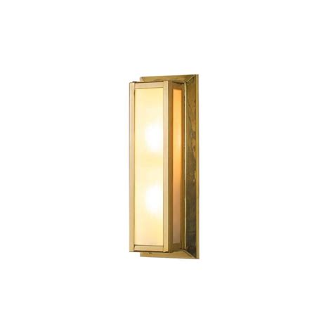 Deco Bulkhead Bathroom Wall Or Ceiling Light In Polished Brass Medium