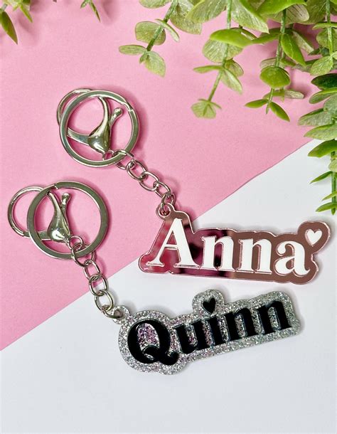 Custom Name Keychain - Slightly Peach