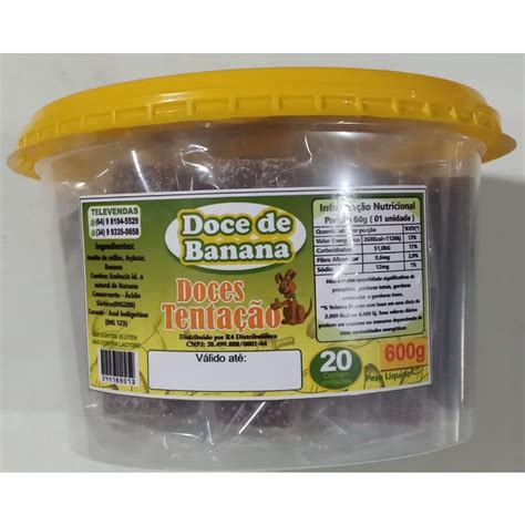 Doce Bananinha 20 Unidades De 30 Gramas Cada Shopee Brasil