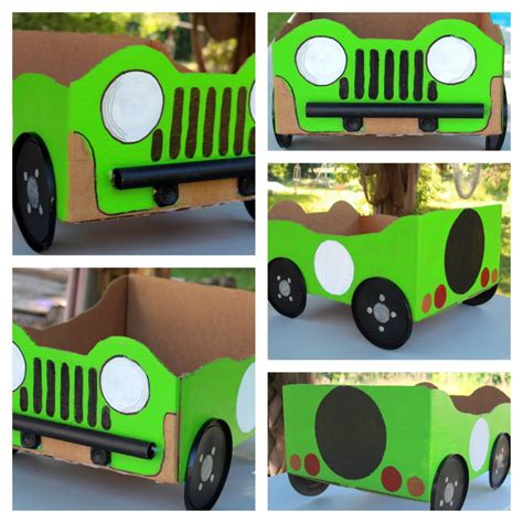 How To Make A Jeep Wrangler From A Cardboard Box Get Creative With Nana