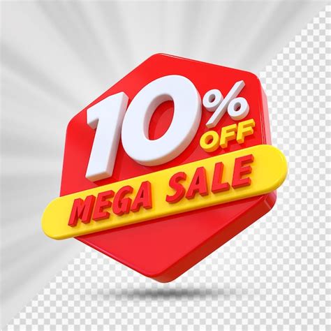 Premium Psd Percent Mega Sale Off D Render