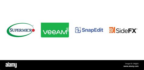 SnapEdit ,. Side FX, Supermicro, Veeam. Vector illustration, editorial logo Stock Vector Image ...