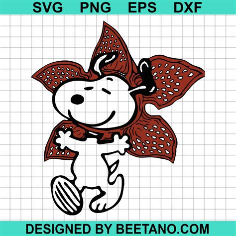 Stranger Things Snoopy Svg Snoopy Demogorgon Svg Cut File For Cricut