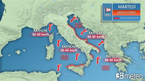 Meteo venti freddi forti raffiche nelle prossime 48 ore Le zone più