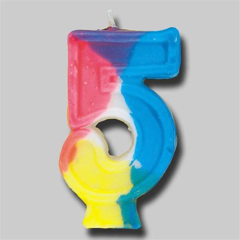 Rainbow Numeral Birthday Candle Doolins