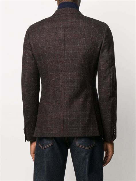 Z Zegna Check Double Breasted Blazer 695 Farfetch Lookastic