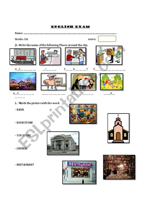 public places - ESL worksheet by kamelita