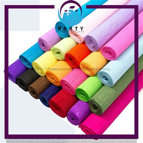 Hard Crepe Paper Roll For Flower Making Wrapping Kertas Crepe Untuk