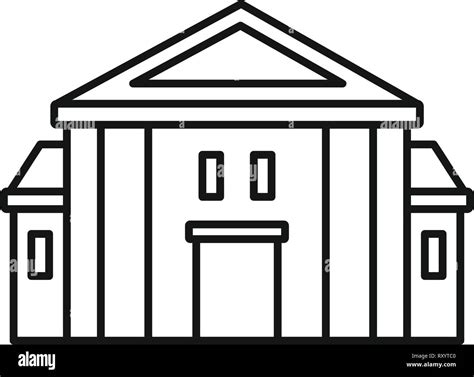 Column Courthouse Icon Outline Column Courthouse Vector Icon For Web