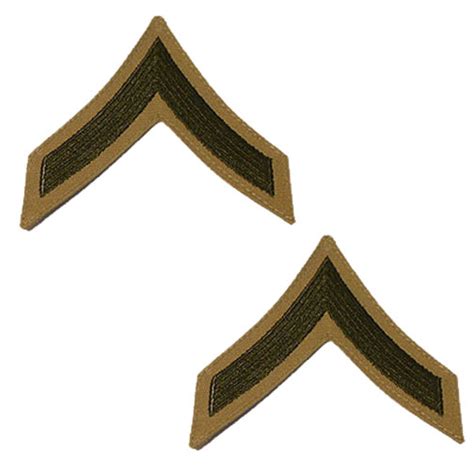 Armed Forces Insignia Usmc Marine Corps Chevron Green Embroidered On