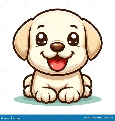 Cute Dog Drawing Vector Illustration Clipart Eps Stock Vector ...