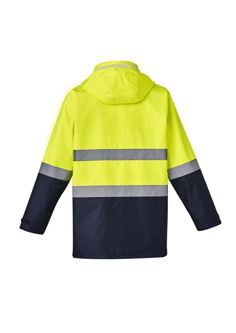 Syzmik Men S 4 In 1 Reflective Taped Hi Vis Rain Jacket ZJ220 Yellow