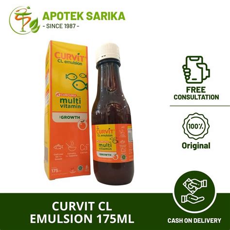 Jual Curvit CL Emulsion 175ml Multivvitamin Dan Penambah Nafsu Makan