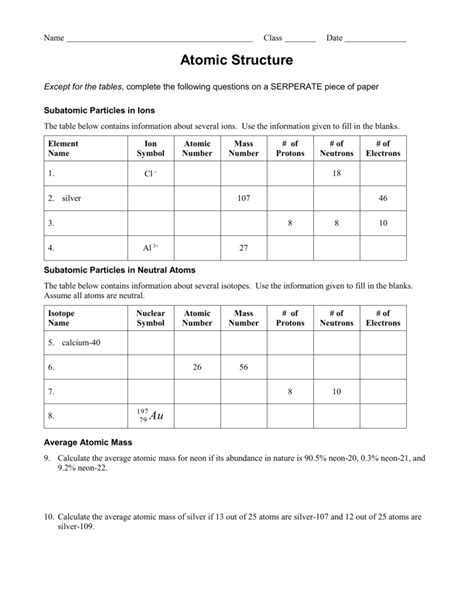 Isotopes Ions And Atoms Worksheet 1 Answer Key — Db