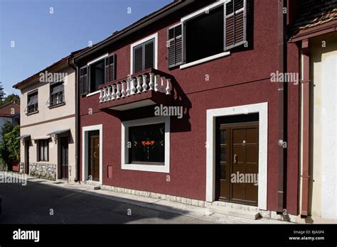 Cetinje,old town peninsula,typical buildings,Montenegro Stock Photo - Alamy