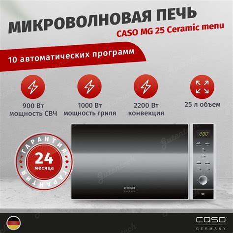 Микроволновая печь CASO MG 25 Ceramic Menu СВЧ-печь - купить по низким ...