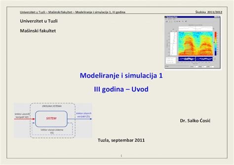 PDF Modeliranje I Simulacija Predavanje 1 DOKUMEN TIPS