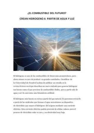 Combustible Del Futuro Pdf