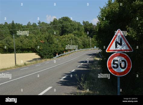 Speed Limit Sign Road Sign From France Stock Photo Alamy