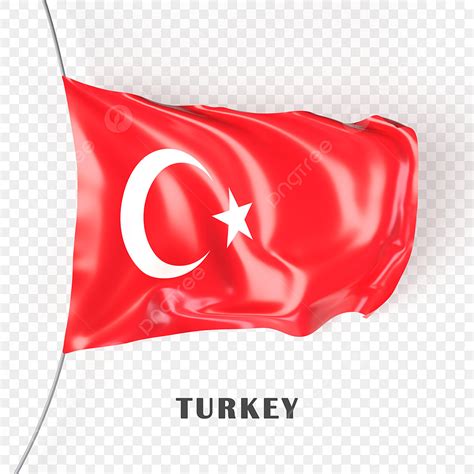 Realistic D Png D Realistic Turkey Flag Isolated On Transparent