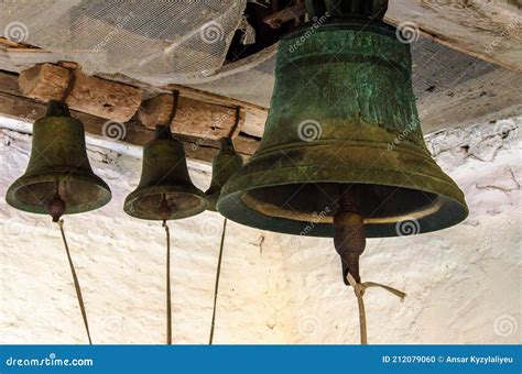 Old Bell Large Antique Bells In A Catholic Church Stock Photo Image