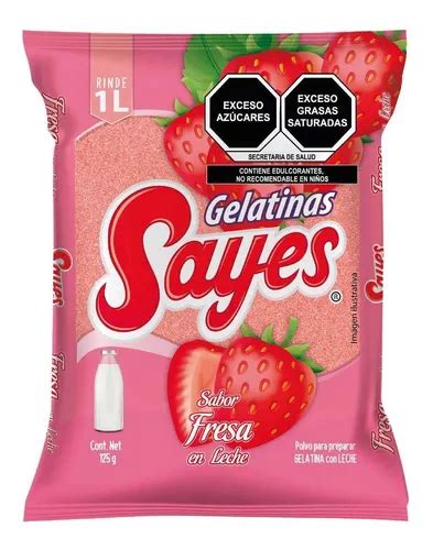 Gelatina Sayes Sabor Fresa Leche 125g MercadoLibre