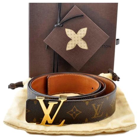 Ceinture Louis Vuitton Toile Marron Ref 157682 Joli Closet