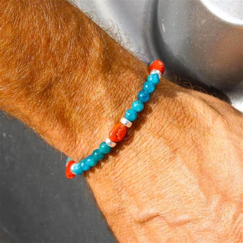 Bracelet En Corail Pour Homme