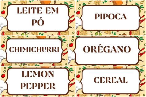 Etiquetas Personalizadas Para Alimentos Para Imprimir Postergami