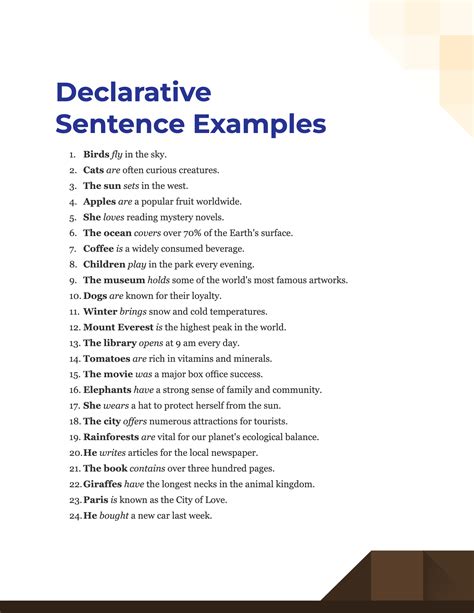 100 Declarative Sentence Examples How To Write Tips Examples