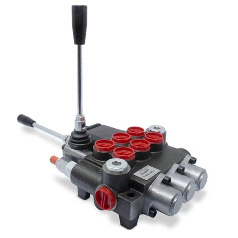 Monoblock Directional Control Valve 3 Spool Joystick Handle 11 GPM