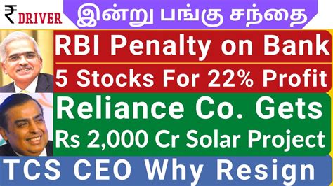 TCS News Today Tamil Share Market News Pangu Sandhai News PVR RVNL