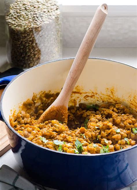 Green Lentil Curry {Simple Ingredients} - iFOODreal.com