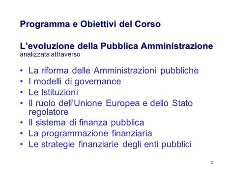 1 Analisi Finanziaria Degli Enti Pubblici Anno Accademico Docenti