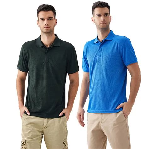 Mens Breathable Waffle Series Short Sleeve Polo Shirt Leehanton