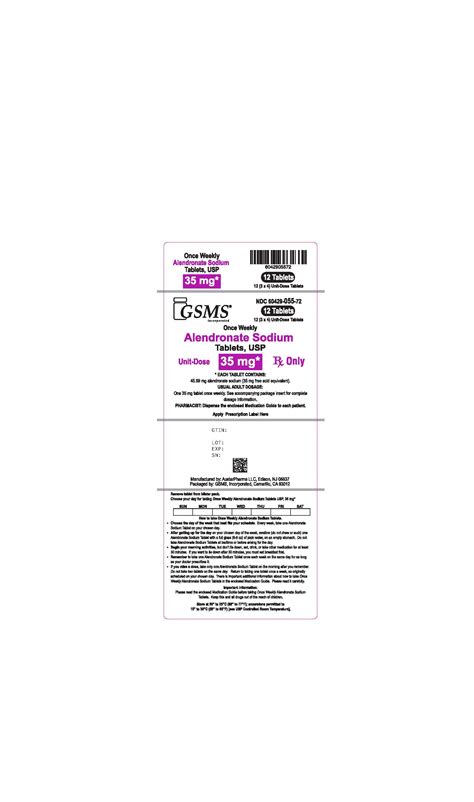 Pill Identification Images Of Alendronate Sodium Size Shape