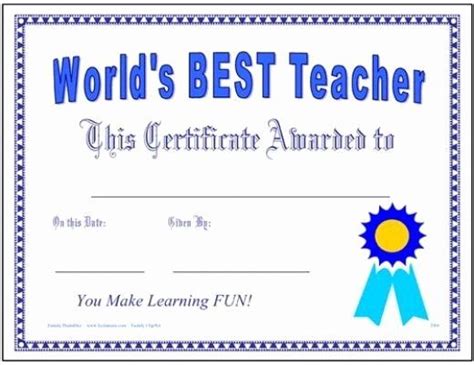 Best Teacher Award Certificate Best Of Great Teacher Award Certificate