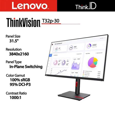 Jual Monitor Led Lenovo Thinkvision T P K X Srgb